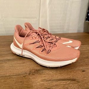 Pink Nike running shoes, size 6